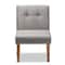 Baxton Studio Dining Set, 47.25 W, 27.75 H, Wood, Grey/Walnut Brown 214-11698-11698-11699-9305-ZORO - alternate 2